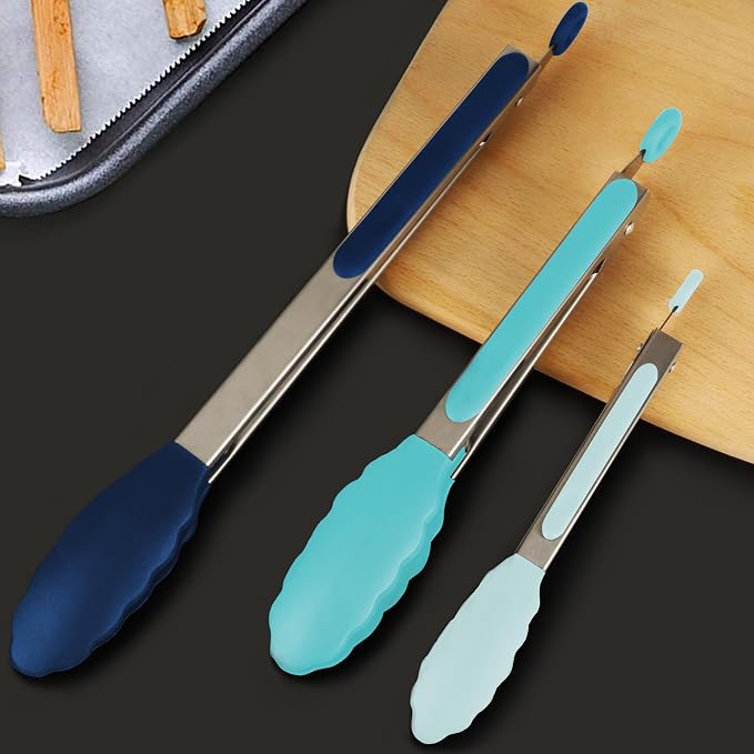 HOTEC Premium Stainless Steel Locking Kitchen Tongs - Image 6