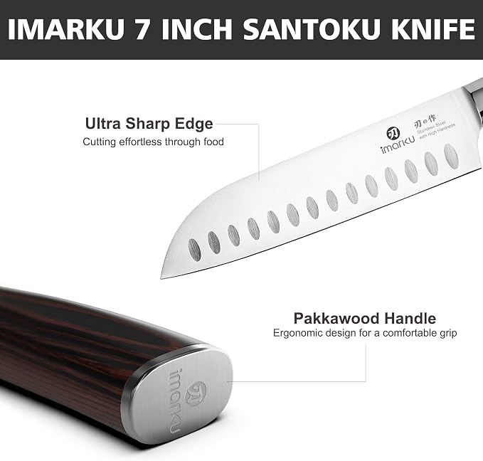 imarku 3 Pieces Knife Set, Japanese High Carbon Stainless Steel Chef Knife Set - Image 7