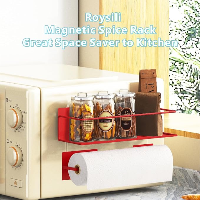 Magnetic Spice Rack For Refrigerator, Space Saving Magnetic Shelf For Fridge - Image 5