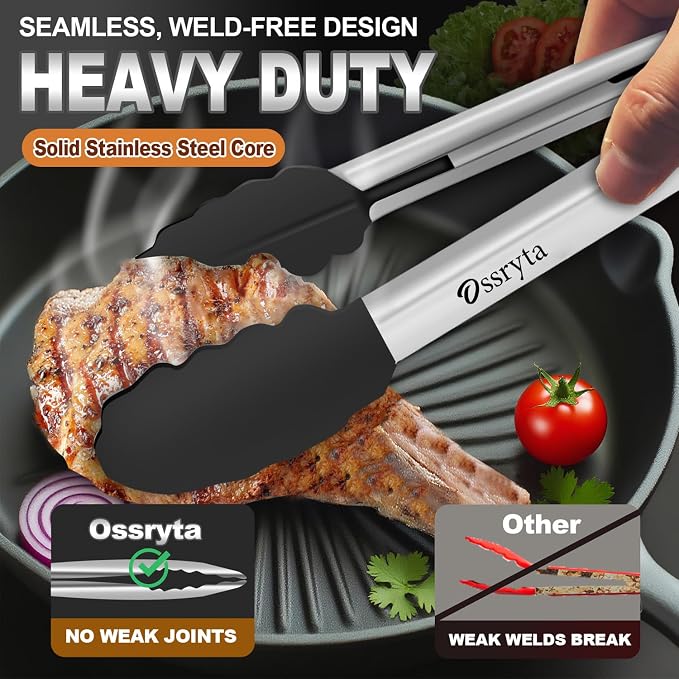 Kitchen Tongs with Silicone Tips - Image 2