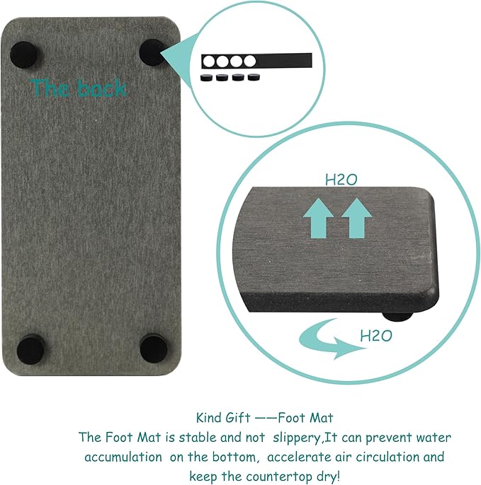 NiuYichee 2 Pcs Water Absorbing Stone Trays, Kitchen/Bathroom Sink Soap Dish - Image 4