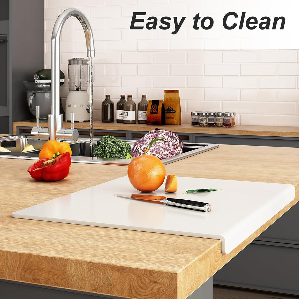 JJL Anti-Slip Acrylic Cutting Board with Counter Lip