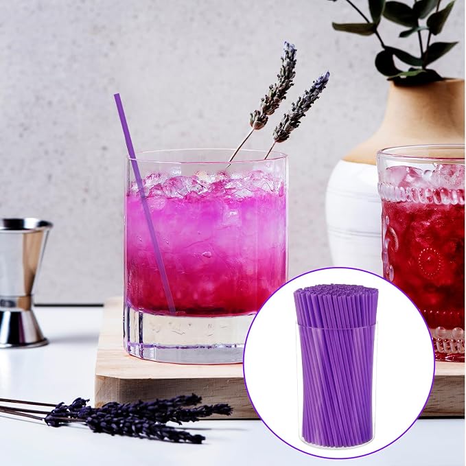 500 Pcs Neon Purple Acrylic Coffee Stirrers Set - Image 7