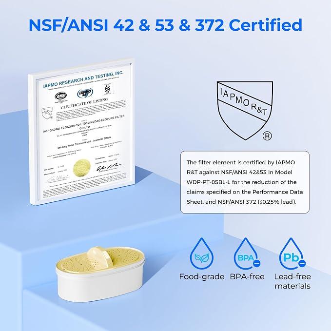 Waterdrop PF01A-P Upgrade NSF 53 & 42 & 372 Certified Replacement Filters - Image 2