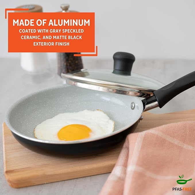 IMUSA 6.3” Gray Speckled Ceramic Mini Fry Pan - Image 3