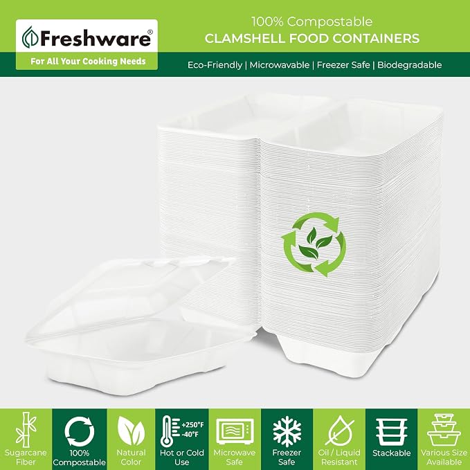 Freshware Clamshell Food Containers - Image 2