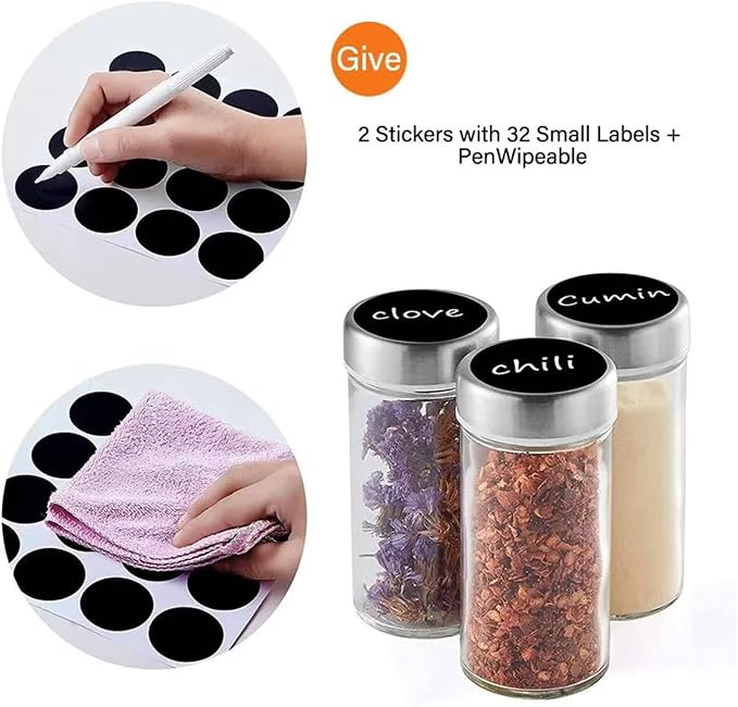 EBIZ&TECH 20-Jar Stainless Steel Rotating Spice Rack - Image 4