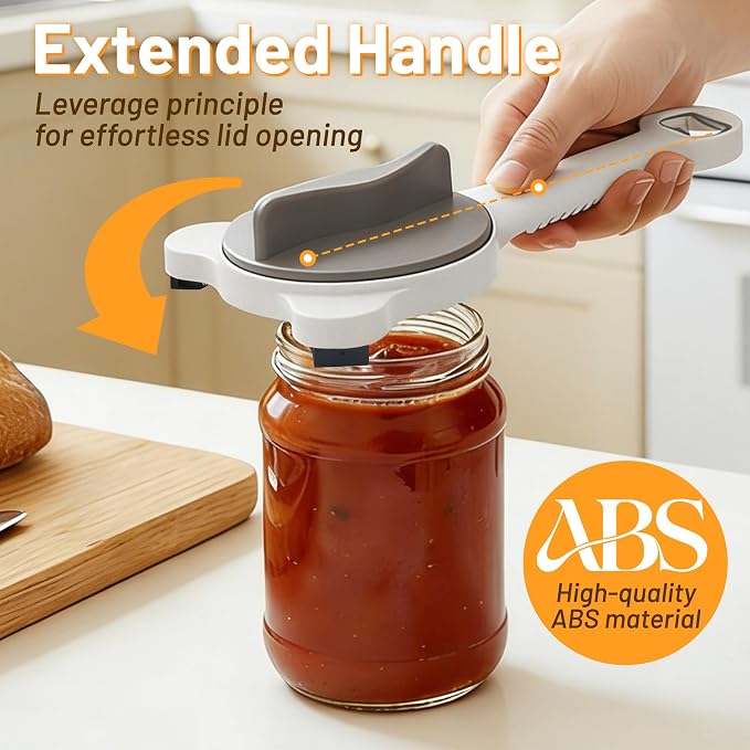 Jar Opener for Seniors Weak Hands, Adjustable Can Jar Lid Bottle Opener - Image 3