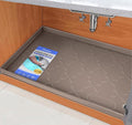 SIKADEER 25" x 22" Under Sink Mat Waterproof, Silicone Mat Kitchen Drawer Shelf by SIKADEER