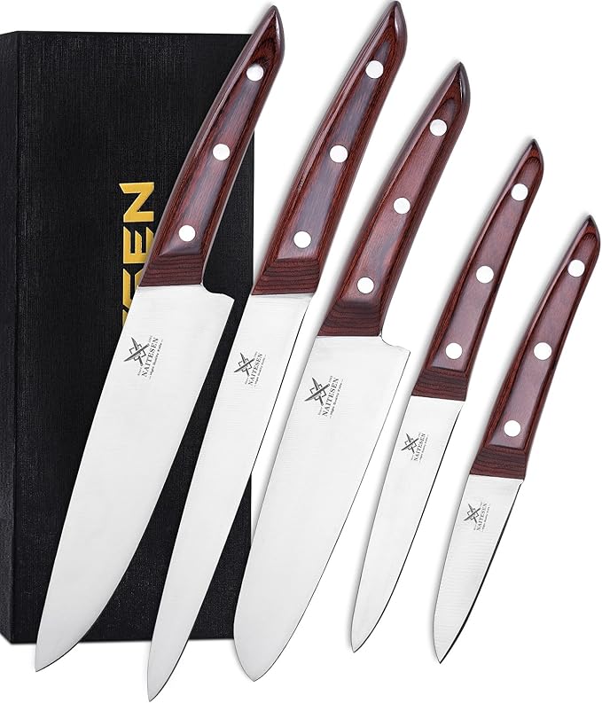 Naitesen 5PCS Professional Kitchen Chef Knife Set by Naitesen
