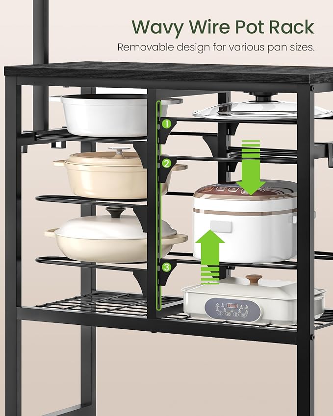 CHOEZON Pots and Pans Organizer Rack, Kitchen Bakers Rack, Kitchen Island Table - Image 7