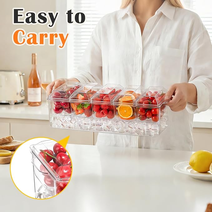ARSTPEOE Condiment Tray, Chilled Condiment Server - Image 6