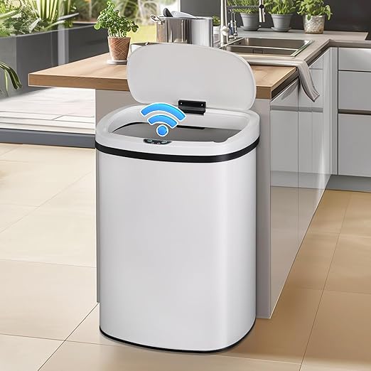Dkeli Kitchen Trash Can for Bathroom Bedroom Home Office Automatic Touch Free by DKELI