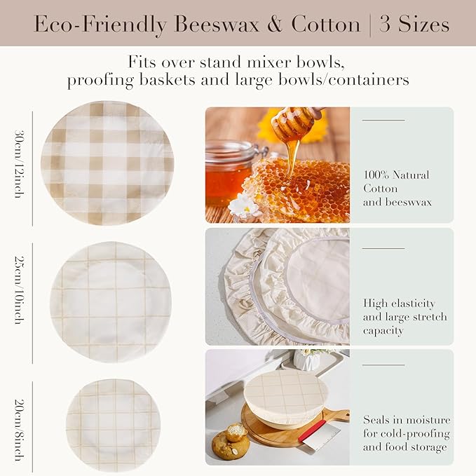 Tirphy Reusable Bowl Covers for Bread Proofing - Image 2