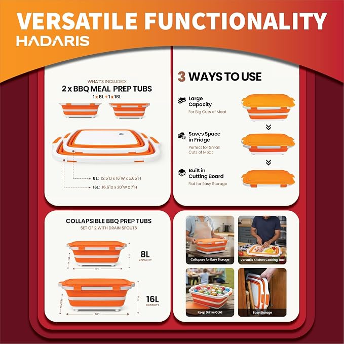 All-in-One Collapsible BBQ Prep Tub - Image 7