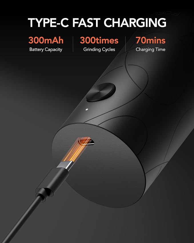 FORLIM Electric Salt and Pepper Grinder Set, USB Rechargeable, Automatic Salt - Image 2