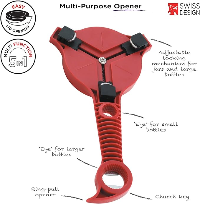 Kuhn Rikon 5-in-1 Multi-Purpose Strain-Free Opener - Image 2