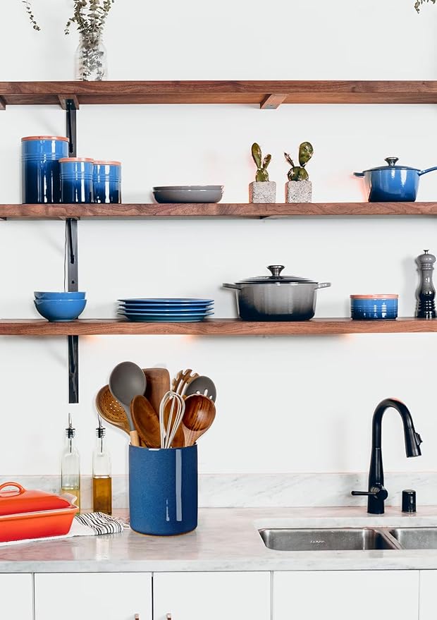 Nucookery Utensil Holder, 6.4" Ceramic Kitchen Utensil Holder - Image 5