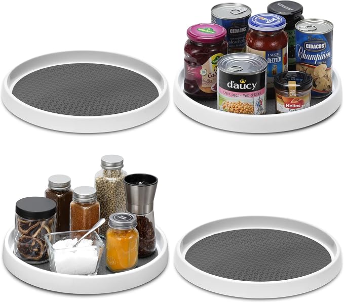 Set of 4, 10 Inch Non-Skid Lazy Susan Organizers - Image 9