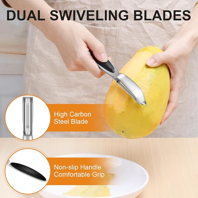 TACGEA Vegetable Peeler for Kitchen, Potato Peelers for Fruit Straight Blade - Image 5