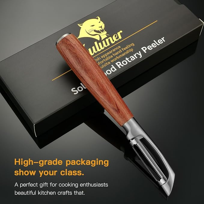 KULUNER，Premium High-End Rosewood Handle and 304 Stainless Steel Serrated Blade - Image 6