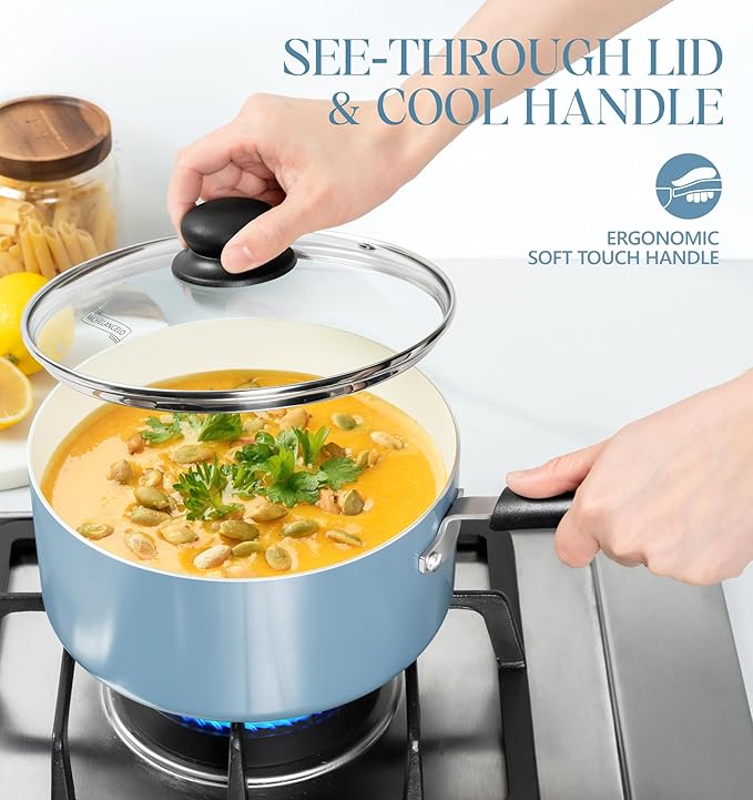MICHELANGELO Nonstick Sauce Pan - Image 4