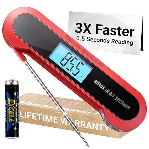 Professional 3X Faster 0.5sec Instant Read Meat Thermometer Digital, High by ThermoMaven