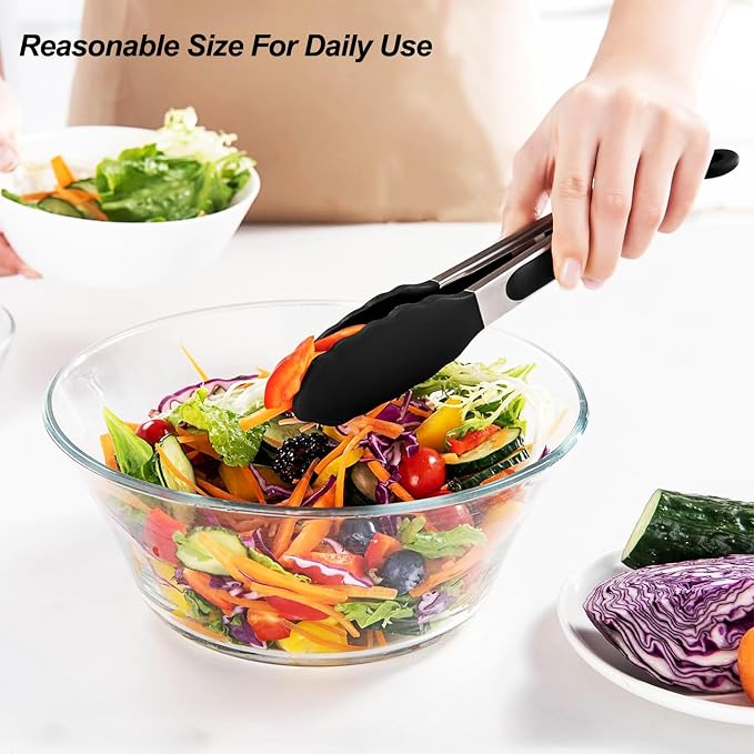 Silicone Cooking Utensils Set, Heat Resistant and large Non Stick Spatulas & - Image 9