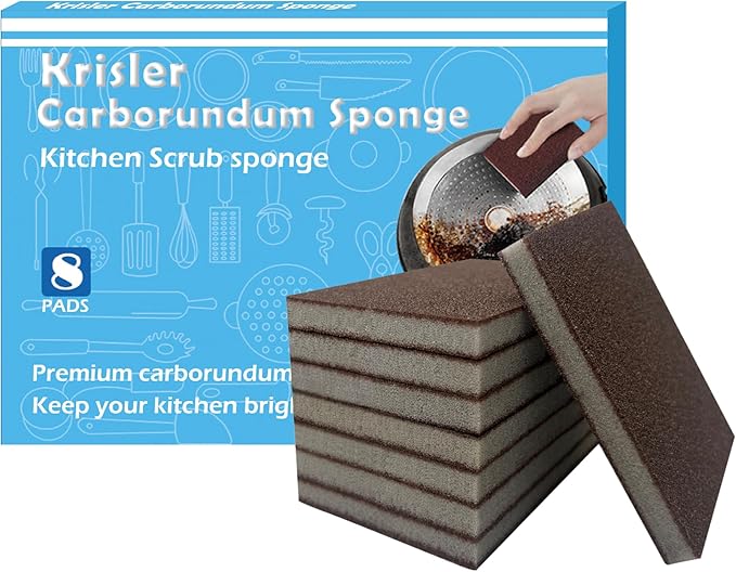 Krisler Carborundum Sponge Nano Emery Sponges Caspian Stone Pot Clean Brush by Kirsler
