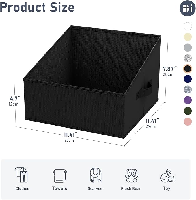 DIMJ Trapezoid Storage Bins for closet shelves, Closet Organzier Bins - Image 2