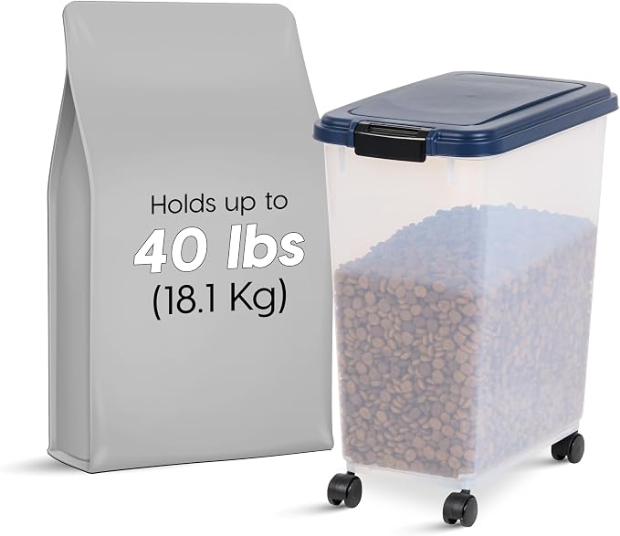 IRIS USA Airtight Dog Food Storage Container, Attachable Wheels, - Image 2
