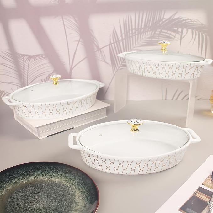 12" x 8" Ceramic Oval Casserole Dish - Image 5
