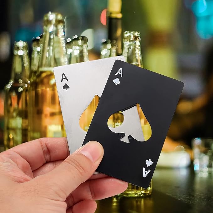 20Pcs Ace of Spades Bottle Openers, Poker Card Bottle Openers, Stainless Steel - Image 3
