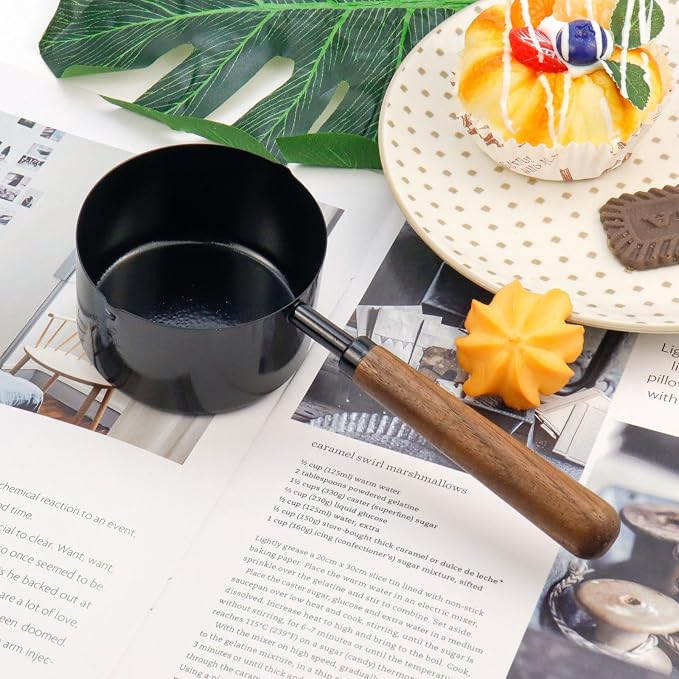 1pcs 1 Cup Measuring Cup with Wooden Handle Stainless Steel Measuring Scoop - Image 5
