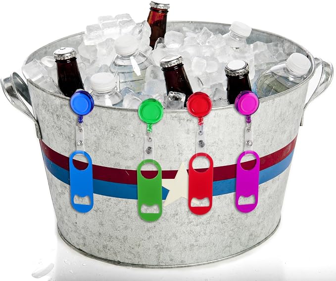 Honoson 8 Pieces Retractable Bottle Opener Bartender Flat Beer Opener - Image 7