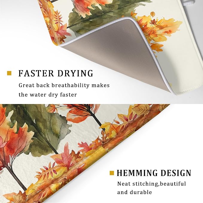 Fall Maple Leaves Dish Drying Mat - Image 5