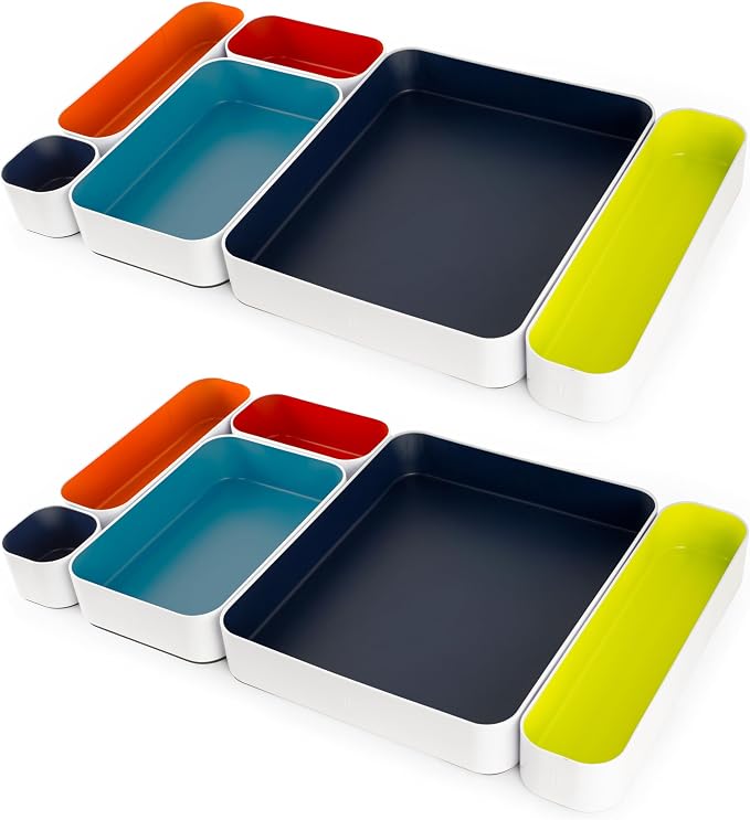 Three by Three Seattle 12 Piece Metal Organizer Tray Set - Image 5