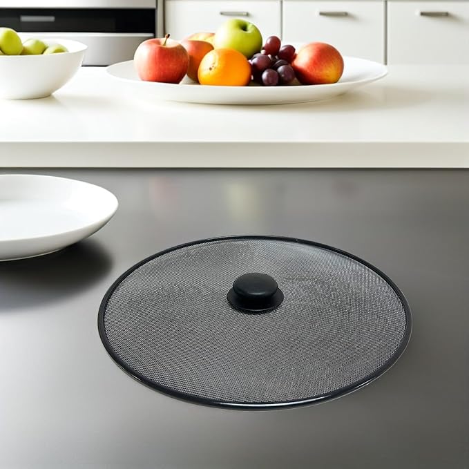 Amosfun Stainless Steel Mesh Splatter Guard Pan Lid Splatter Screen Cover - Image 5