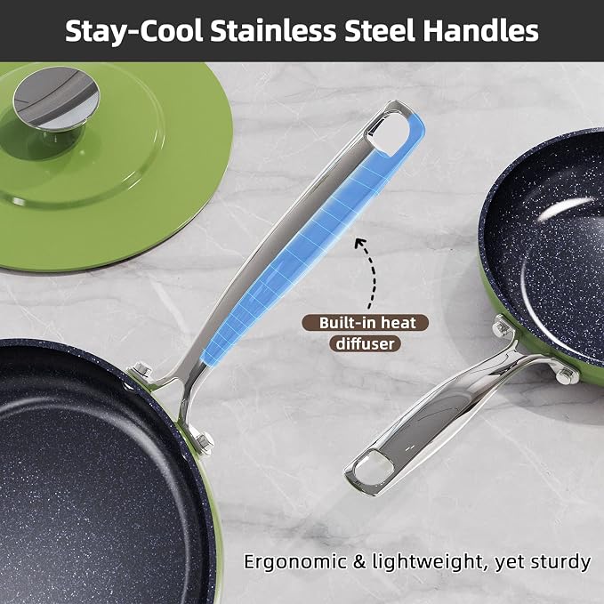 Nuwave Lux 13pc Forged Lightweight Cookware Set PFAS Free, Healthy G10 Duralon - Image 7