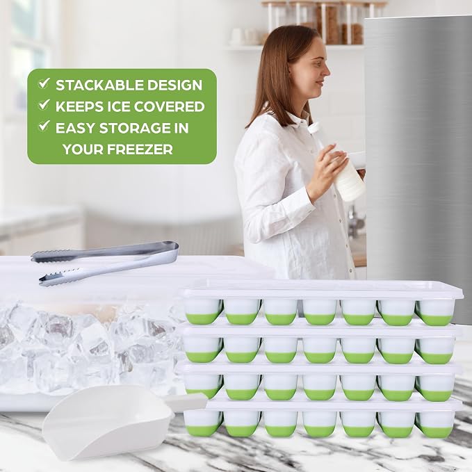 Ice Cube Tray Set – 4 Silicone Trays - Image 6
