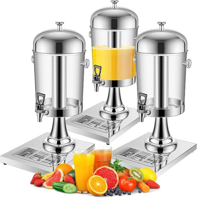 Gisafai 3 Pcs 2 Gallon Drink Dispensers by Gisafai