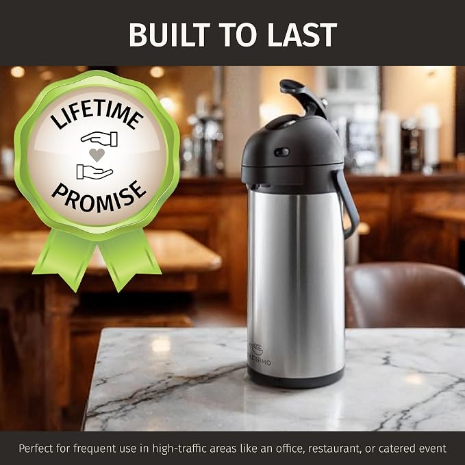 Cresimo Coffee Carafe with Pump - 102oz / 3L Airpot 12 Hours Large Hot Water - Image 9