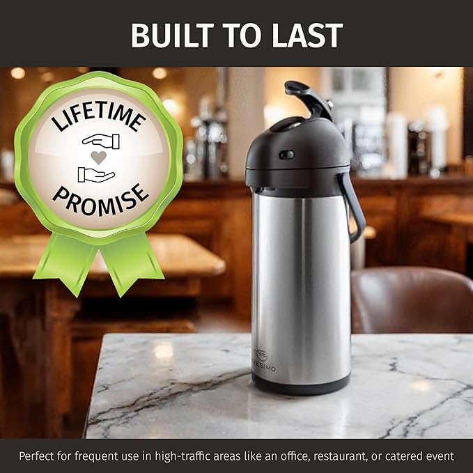 Coffee Carafe Airpot & Cleaning Brush - 101oz / 3L Airpot 12 Hours Hot Water - Image 6