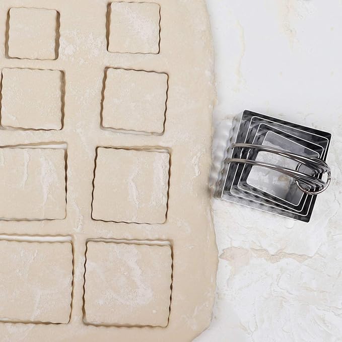 HULISEN Square Biscuit Cutter Set, Stainless Steel Cookies Cutter - Image 6