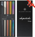 GLAMFIELDS Metal Chopsticks Reusable Chopsticks Dishwasher Safe Multipack by GLAMFIELDS