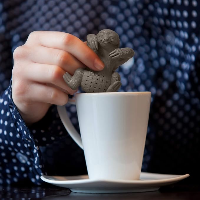 Genuine Fred, SLOW BREW, Sloth Resuable Silicone Tea Infuser, Fun Gift - Image 3
