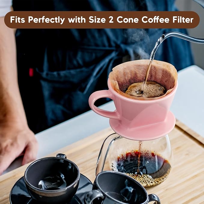 Pour Over Coffee Maker, Ceramic Pour Over Coffee Dripper, Manual Brew Maker - Image 2
