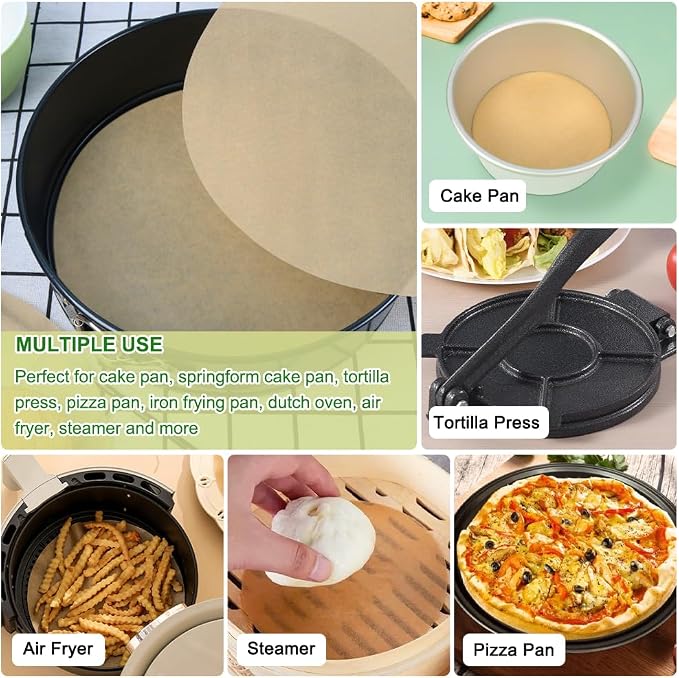 BOYAN 12 Inch Parchment Paper Rounds, Non Stick Parchment Paper - Image 5