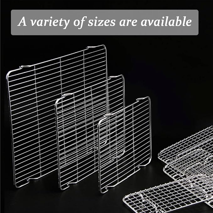 Cooling Rack with 4 Legs Heavy Duty Grill Net 7.9in x 12.4in Roasting Wire - Image 2