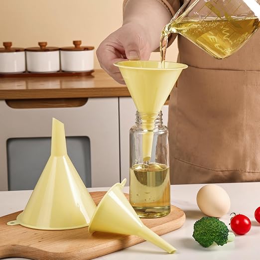 Plastic Kitchen Funnel Set of 3, Round Kitchen Funnels - Image 5